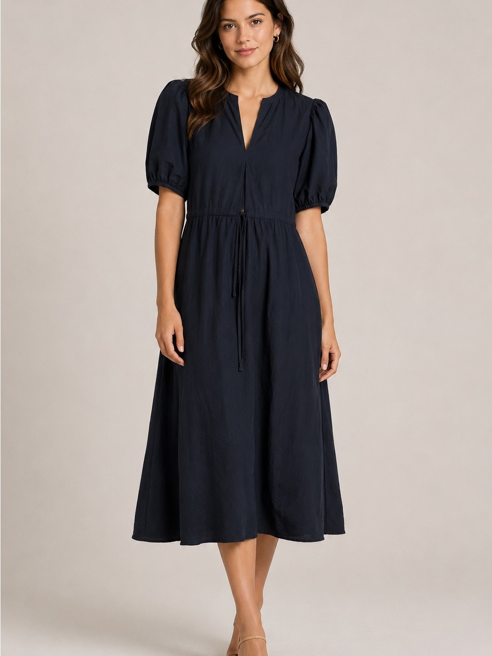 Jude Connally Black Cassandra Midi Dress